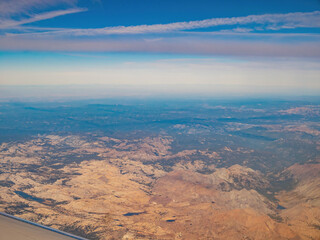 Aerial view of the mountain landscape