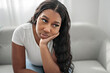 © Louis-Paul Photo - Stressed miserable black woman suffer from grief problem, depressed lonely upset african girl crying alone on sofa