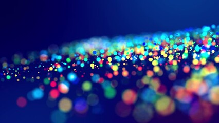 Wall Mural - abstract background particles in air, luma matte as alpha channel. glitter magic multicolor particle