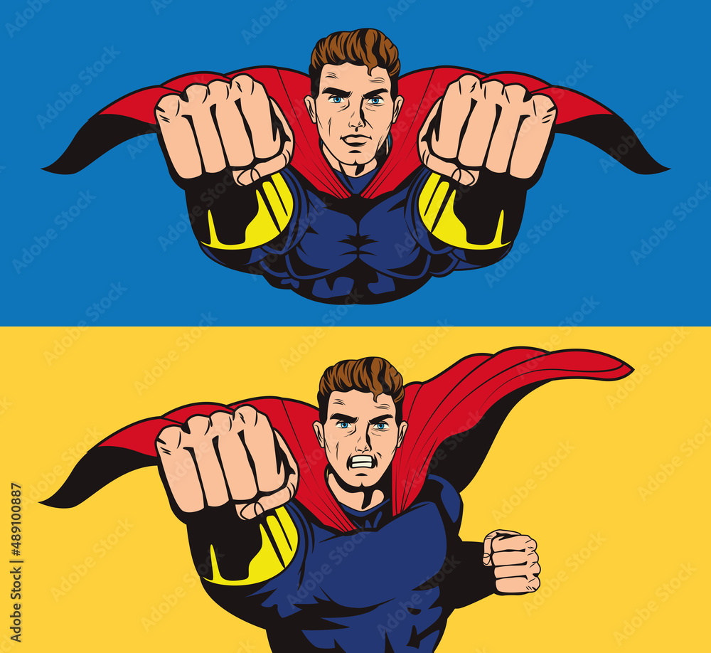 heroes pop art style icons Stock Vector | Adobe Stock