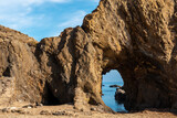 Fototapeta Desenie - Cuevas del Almanzora, Cala Peñon cut off a virgin and hidden beach in Almería. Mediterranean sea on the coast, Almería
