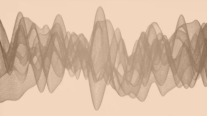 black dotted wavy grunge texture. sepia tone. abstract surface wave. seamless loop. cyber digital la