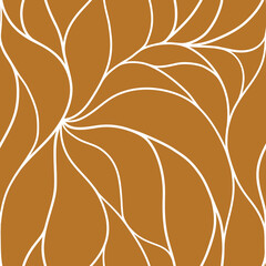 elegant seamless floral pattern. wavy vector abstract background. stylish modern linear texture.