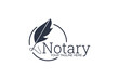 Notary public logo vector illustration. suitable for notary public firm and lawfirm logo.