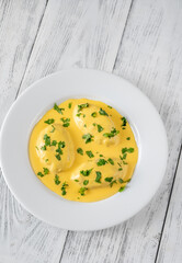 Canvas Print - Quenelle with Hollandaise sauce