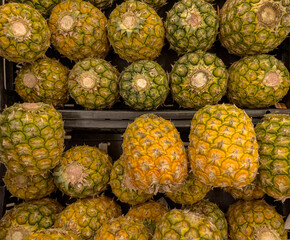 Pineapples in the fruit bin