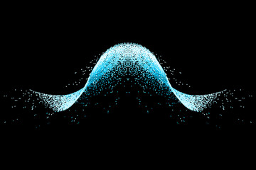 Wall Mural - abstract luminescence wave particles internet technology big data background