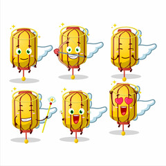 Sticker - Yellow chinese long lamp cartoon designs as a cute angel character