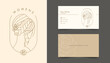© tkzgraphic - Women's beauty feminine salon logo with business card template vector