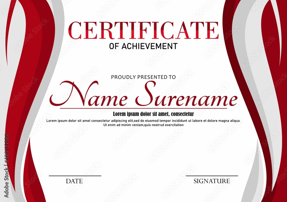 Modern employee of the month certificate Stock Vector | Adobe Stock