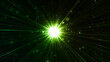 発光している鋭い集中線　ネオン　宇宙　グロー
パーティクル　レンズフレア