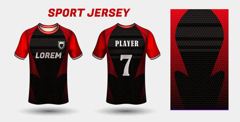 Poster - Sport jersey design fabric textile template