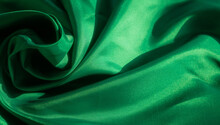 Green Fabric Texture Background, Abstract, Closeup Texture Of Cloth