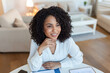 © Graphicroyalty - Business professionals. Business woman analyzing data using computer while spending time in the office. Beautiful young grinning professional Black woman in office. Graphs and charts
