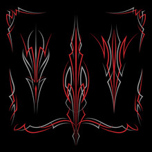 Pinstriping Tribal Art Old School Motorcycle And Car