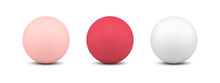 Collection Realistic Matte Multicolored Sphere Geometric Shape 3d Template Decorative Design Vector