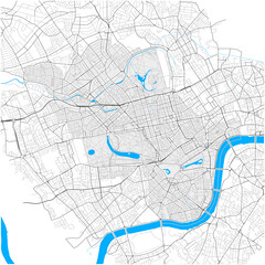 Wall Mural - City of Westminster, London, United Kingdom high detail vector map