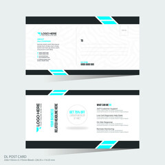 Poster - Vector modern creative and clean of two blue and white business cards template