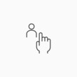 © Horizen - Choice hire client audience line icon. Hr communication chosen people