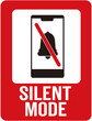 A sign that means : put the smartphone in silent mode