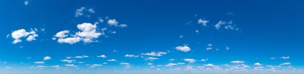 Wall Mural - panorama blue sky and white clouds. bfluffy cloud in the blue sky background