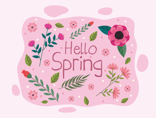 Wall Mural - hello spring card