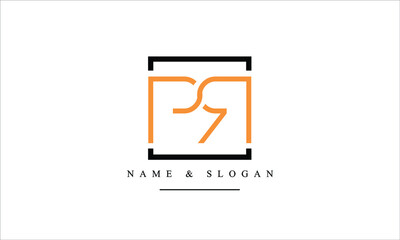 RP, PR, R, P abstract letters logo monogram