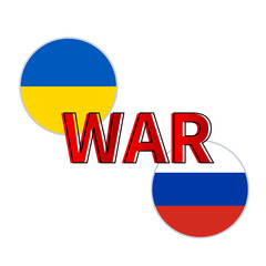 WAR Russia against Ukraine. Russian invasion of Ukraine. Vector