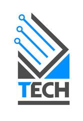 Wall Mural - design of tech symbol