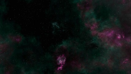 Wall Mural - Green and Purple Abstract Glowing Space nebula background