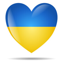 Ukraine Herz Fahne Symbol