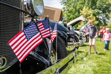 Classic Automobiles Shine Bright At An Outdoor Car Show