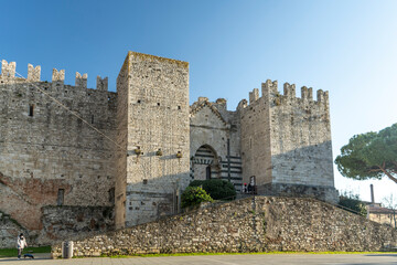 Wall Mural - Emperor's Castle built for King of Sicily Frederick II in the 13th century in Prato city center, Tuscany region, Italy