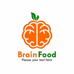 Brain food logo template illustration