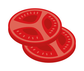 Sticker - tomatoes sliced portions