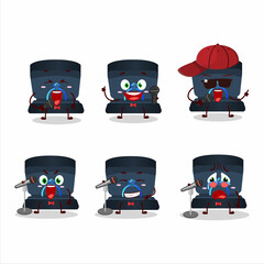 Sticker - A Cute Cartoon design concept of navy ring box singing a famous song