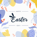 Fototapeta Młodzieżowe - Easter poster and banner template.Vector illustration