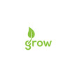 Grow leaf, grow up concept. Vector logo icon template