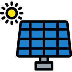 Canvas Print - Solar Panel Icon