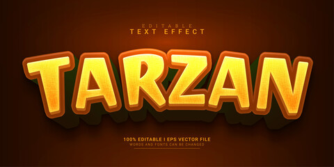 tarzan 3d style text effect template