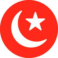 Sticker - Star And Crescent Icon