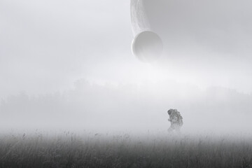 Wall Mural - astronaut on the other planet