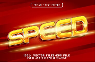 Wall Mural - Speed 3d text effect. editable text effect premium vectors
