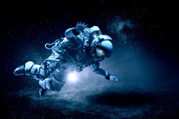 Wall Mural - astronaut and space exploration theme.
