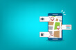 Store locator tracker app. Mobile gps navigation.