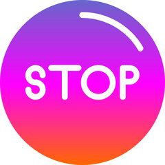 Poster - Stop Circle Icon