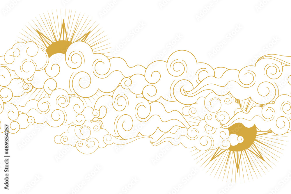 Tibetan or chinese seamless pattern in ancient style.Traditional ...
