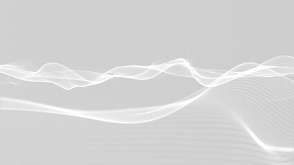 Wall Mural - elegant flowing waveform lines with subtle glow effect background loop