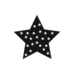 Poster - Black star with a lot of small stars inside