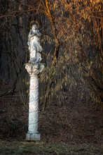  Wayside Shrine Madonna On A Column At Burgenland